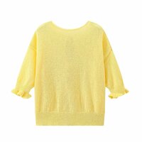 Yellow Lace Up Cardigan - Thumbnail 3
