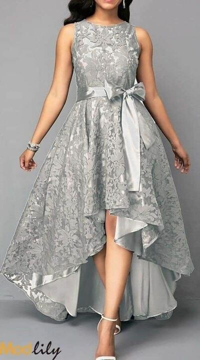 Elegant Grey Mother of Bride/ Groom Dress Simple Lace Evening Formal Gowns Prom Dress