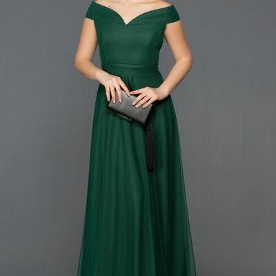 Green mother of bride/ groom dress simple evening formal gowns prom dress