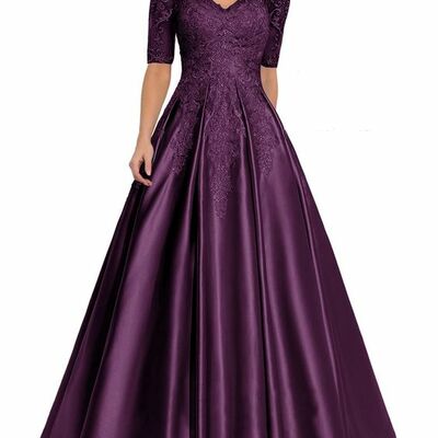 Wine red burgundy mother of bride/ groom dress simple evening formal gowns prom dress