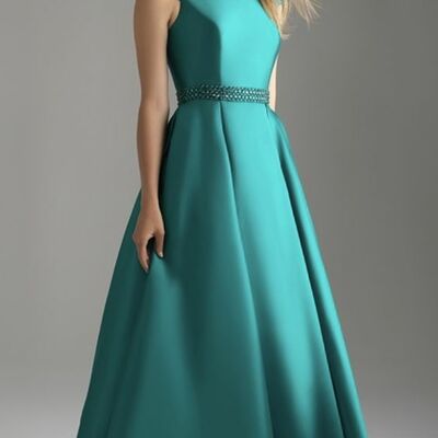Blue mother of bride/ groom dress simple evening formal gowns prom dress