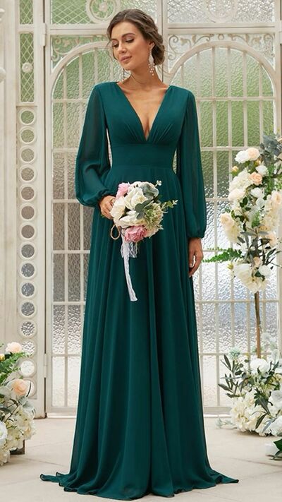 Elegant Green Mother of Bride/ Groom Dress Simple Evening Formal Gowns Prom Dress
