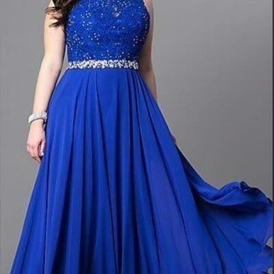 Royal blue mother of bride/ groom dress simple lace evening formal gowns prom dress