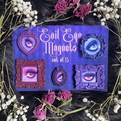 Evil Eyes 5 PACK fridge magnets LIMITED EDITION