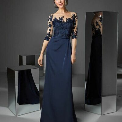 Royal blue mother of bride/ groom dress simple lace evening formal gowns prom dress