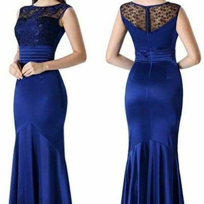 Royal blue mother of bride/ groom dress simple lace evening formal gowns prom dress