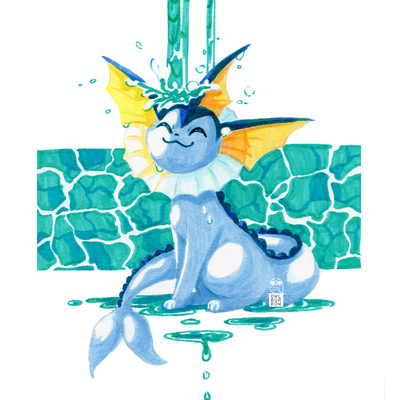 Vaporeon splash print