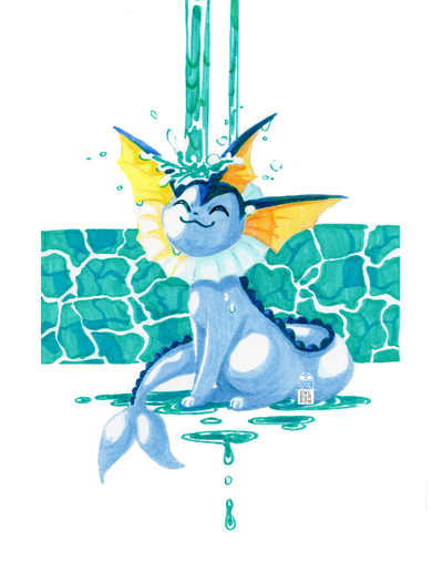 Vaporeon Splash Print