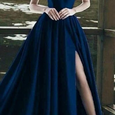 Royal blue mother of bride/ groom dress simple evening formal gowns prom dress