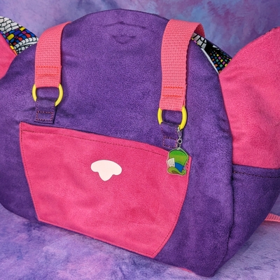 Purrsey cat - pink & purple cat