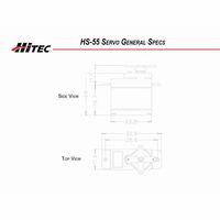 Hitec HS-55 Sub-Micro Analog Feather Servo   - Thumbnail 1