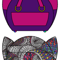 Sewing Kit - Purrsey Cat - Pink & Purple Cat - Thumbnail 1