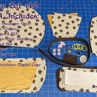 Sewing Kit - Purrsey Cat - Pink & Purple Cat - Thumbnail 3