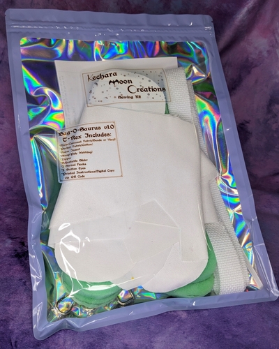 Sewing Kit - Bag-O-Saur T-Rex - White/White