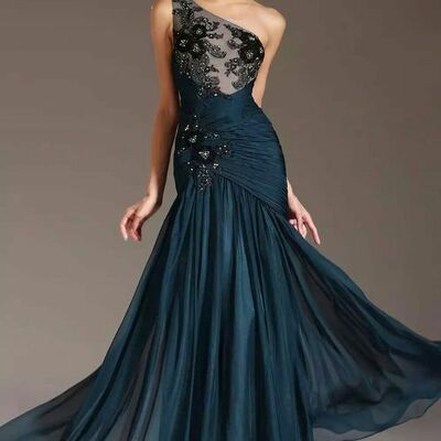 Emread green mother of bride/ groom dress lace appliques evening formal gowns prom dress