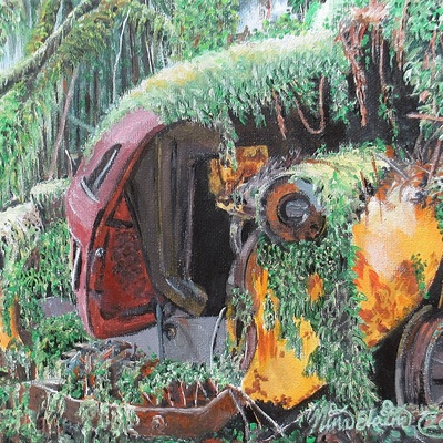 Mossquatch (front view), by n.e.thompson, art print