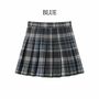 Free Shipping Harajuku Cute Pleated Skirt Plaid Skirt-3