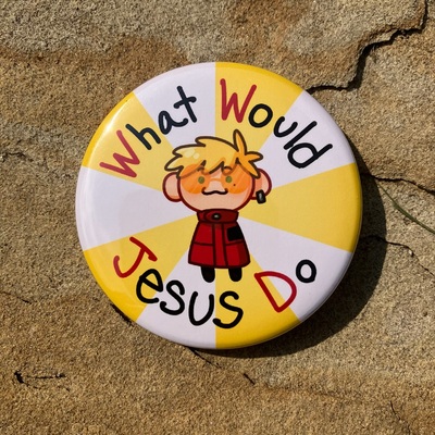 [trigun] wwjd button pin