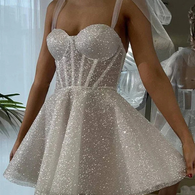 White spraying a-line short party dresses cocktail dresses homecoming dresses 