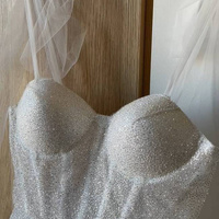 White Spraying A-Line Short Party Dresses Cocktail Dresses Homecoming Dresses  - Thumbnail 2