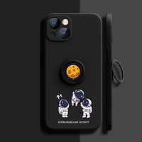 Cartoon Silicone iPhone 16 15 14 Case With Ring IP6S05 - Thumbnail 4