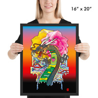 Dragon Roses (Framed Print) - Thumbnail 1