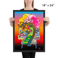Dragon Roses (Framed Print) - Thumbnail 2