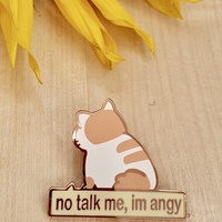 (Choose yourself) Meme Cat enamel pins - Thumbnail 5