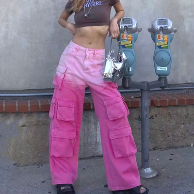 Y2k ombre cargo pocket pants