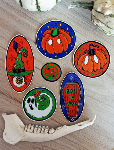 Halloween Sticker Set (6 Pieces)