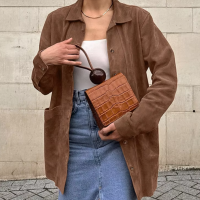 Vintage suede bomber jacket 