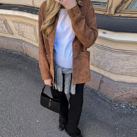 VINTAGE SUEDE BOMBER JACKET  - Thumbnail 4