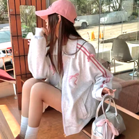 *Free Shipping*COQUETTE BOWS SIDE-STRIPE TRACK SUIT   - Thumbnail 2