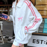 *Free Shipping*COQUETTE BOWS SIDE-STRIPE TRACK SUIT   - Thumbnail 4