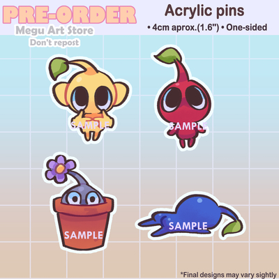 Pikmin pins