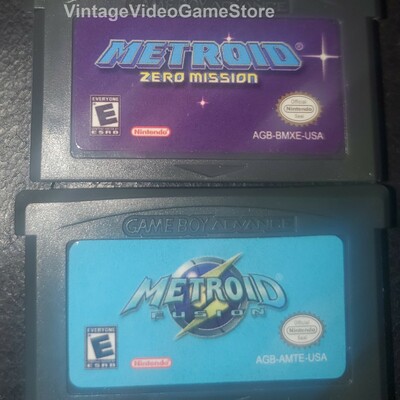 Metroid fusion and zero mission gba video game boy advance nintendo