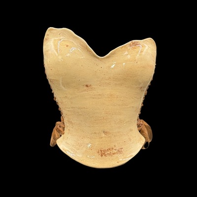 Denizli travertine 3 piece wearable ceramic corset by: nicole moan 