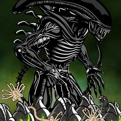 Xenomorph print