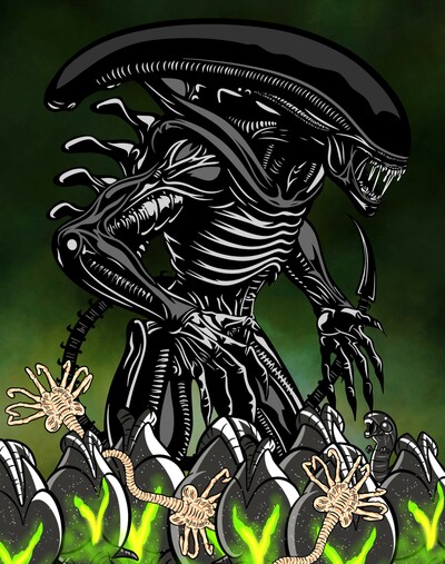 Xenomorph Print