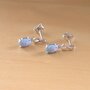 925 Blue Opal Earrings/Sterling Silver Blue Opal Earrings/Opal Jewellery/Opal Jewelry/Opal Jewelery/Opal Stud Earrings/October Birthstone-4