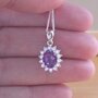 Sterling Silver Amethyst Pendant & Chain/Silver Amethyst Necklace UK/Amethyst Jewellery/Amethyst Jewelry/February Birthstone/Amethyst Gift-2