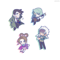 Ace Attorney 1-6 + Investigations Stickers - Thumbnail 1