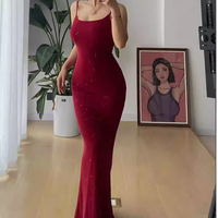 Double-layer sequined hot girl sexy elastic slim fit hip-hugging sling fishtail long skirt - Thumbnail 6