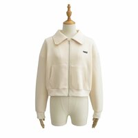 Zippered sweatshirt jacket lapel casual niche top - Thumbnail 2