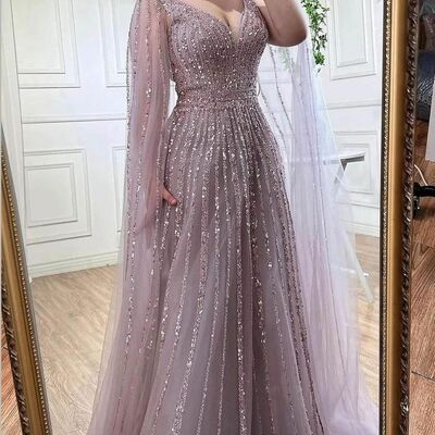 Sequins lace mother of bride/ groom dress simple evening formal gowns prom dress