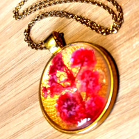 Stunning Flower Natural Plant Gold Necklace Unique RARE - Thumbnail 2