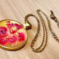 Stunning Flower Natural Plant Gold Necklace Unique RARE - Thumbnail 3