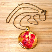 Stunning Flower Natural Plant Gold Necklace Unique RARE - Thumbnail 4