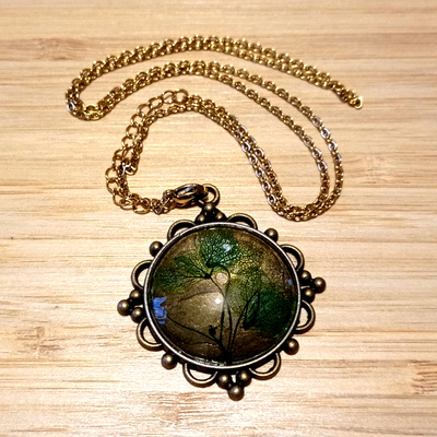 Stunning leaves natural plant gold necklace unique rare