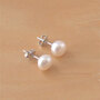 925 White Freshwater Pearl Stud Earrings/White Pearl Studs/Pearl Jewellery/Pearl Jewelry/Pearl Jewelery/June Birthstone/7mm Pearl Earrings-2